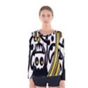 Easter Monster Sinister Happy Magic Rock Mask Face Polka Yellow Women s Long Sleeve Tee View1