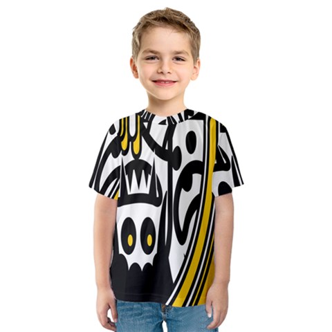 Easter Monster Sinister Happy Magic Rock Mask Face Polka Yellow Kids  Sport Mesh Tee by Mariart