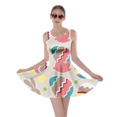 Easter Rabbit Bunny Rainbow Skater Dress by Mariart