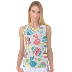 Easter Rabbit Bunny Rainbow Women s Basketball Tank Top by Mariart