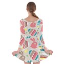 Easter Rabbit Bunny Rainbow Long Sleeve Skater Dress View2