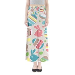 Easter Rabbit Bunny Rainbow Maxi Skirts by Mariart