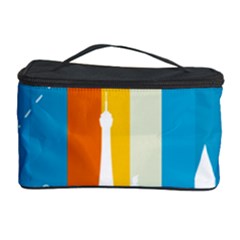 Eiffel Tower Monument Statue Of Liberty Cosmetic Storage Case by Mariart