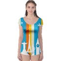 Eiffel Tower Monument Statue Of Liberty Boyleg Leotard  View1