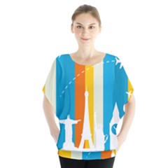 Eiffel Tower Monument Statue Of Liberty Blouse