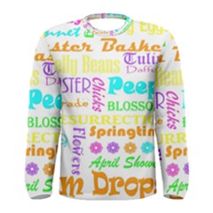 Easter Subway Blossoms Color Rainbow Chocolate Men s Long Sleeve Tee by Mariart