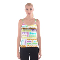 Easter Subway Blossoms Color Rainbow Chocolate Spaghetti Strap Top by Mariart