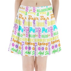 Easter Subway Blossoms Color Rainbow Chocolate Pleated Mini Skirt by Mariart