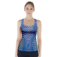 Fireworks Party Blue Fire Happy Racer Back Sports Top by Mariart