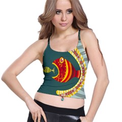 Fish Predator Sea Water Beach Monster Spaghetti Strap Bra Top by Mariart