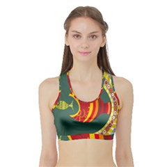 Fish Predator Sea Water Beach Monster Sports Bra With Border by Mariart