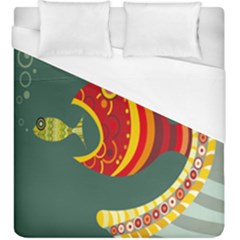 Fish Predator Sea Water Beach Monster Duvet Cover (king Size)