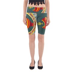 Fish Predator Sea Water Beach Monster Yoga Cropped Leggings by Mariart