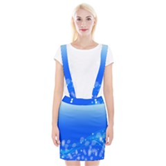 Fish Swim Blue Water Swea Beach Star Wave Chevron Braces Suspender Skirt by Mariart