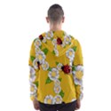 Flower Floral Sunflower Butterfly Red Yellow White Green Leaf Hooded Wind Breaker (Men) View2