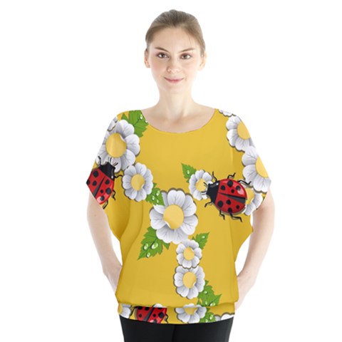 Flower Floral Sunflower Butterfly Red Yellow White Green Leaf Blouse by Mariart