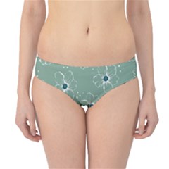 Flower Floral Sakura Sunflower Rose Blue Hipster Bikini Bottoms by Mariart