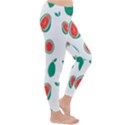 Fruit Green Red Guavas Leaf Classic Winter Leggings View3