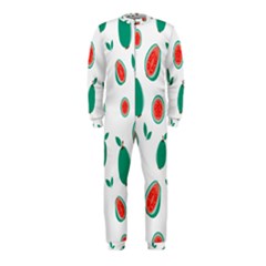 Fruit Green Red Guavas Leaf Onepiece Jumpsuit (kids) by Mariart