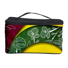 Flower Floral Leaf Star Sunflower Green Red Yellow Brown Sexxy Cosmetic Storage Case by Mariart