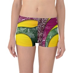 Flower Floral Leaf Star Sunflower Green Red Yellow Brown Sexxy Boyleg Bikini Bottoms by Mariart