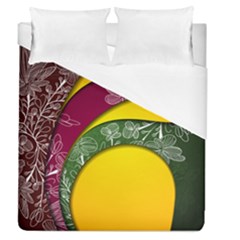 Flower Floral Leaf Star Sunflower Green Red Yellow Brown Sexxy Duvet Cover (queen Size) by Mariart