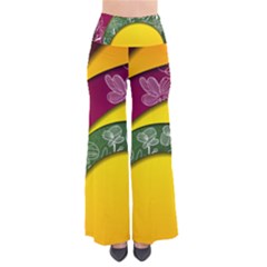 Flower Floral Leaf Star Sunflower Green Red Yellow Brown Sexxy Pants by Mariart