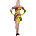 Flower Floral Leaf Star Sunflower Green Red Yellow Brown Sexxy Off Shoulder Top with Skirt Set View2