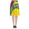 Flower Floral Leaf Star Sunflower Green Red Yellow Brown Sexxy Flared Midi Skirt View2