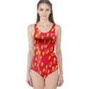 Fruit Seed Strawberries Red Yellow Frees One Piece Swimsuit View1