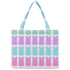 Happy Easter Rabbit Color Green Purple Blue Pink Mini Tote Bag by Mariart