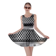 Iron Content Hole Mix Polka Dot Circle Silver Skater Dress by Mariart