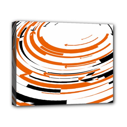 Hole Black Orange Arrow Canvas 10  X 8 