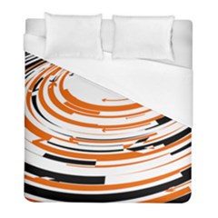 Hole Black Orange Arrow Duvet Cover (full/ Double Size) by Mariart