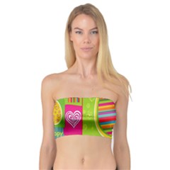 Happy Easter Butterfly Love Flower Floral Color Rainbow Bandeau Top by Mariart