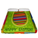 Happy Easter Butterfly Love Flower Floral Color Rainbow Fitted Sheet (Queen Size) View1