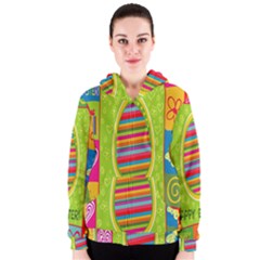 Happy Easter Butterfly Love Flower Floral Color Rainbow Women s Zipper Hoodie by Mariart