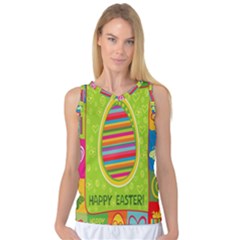 Happy Easter Butterfly Love Flower Floral Color Rainbow Women s Basketball Tank Top by Mariart