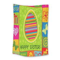 Happy Easter Butterfly Love Flower Floral Color Rainbow Small Tapestry