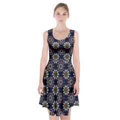 Floral Flower Star Blue Racerback Midi Dress by Mariart