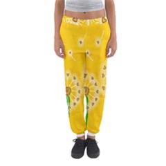 Leaf Flower Floral Sakura Love Heart Yellow Orange White Green Women s Jogger Sweatpants by Mariart