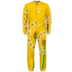 Leaf Flower Floral Sakura Love Heart Yellow Orange White Green Onepiece Jumpsuit (men)  by Mariart