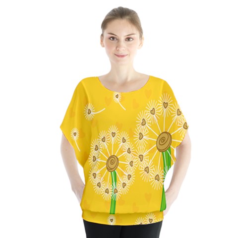 Leaf Flower Floral Sakura Love Heart Yellow Orange White Green Blouse by Mariart