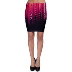 Line Vertical Plaid Light Black Red Purple Pink Sexy Bodycon Skirt by Mariart