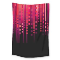 Line Vertical Plaid Light Black Red Purple Pink Sexy Large Tapestry by Mariart