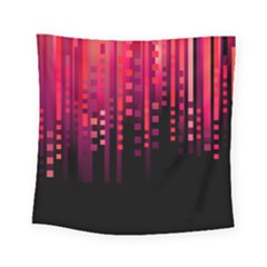 Line Vertical Plaid Light Black Red Purple Pink Sexy Square Tapestry (small) by Mariart