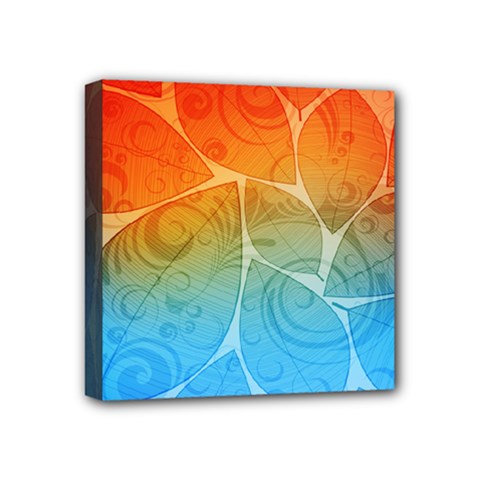 Leaf Color Sam Rainbow Mini Canvas 4  X 4  by Mariart