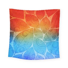 Leaf Color Sam Rainbow Square Tapestry (small) by Mariart