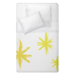 Line Painting Yellow Star Duvet Cover (single Size) by Mariart