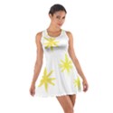 Line Painting Yellow Star Cotton Racerback Dress View1